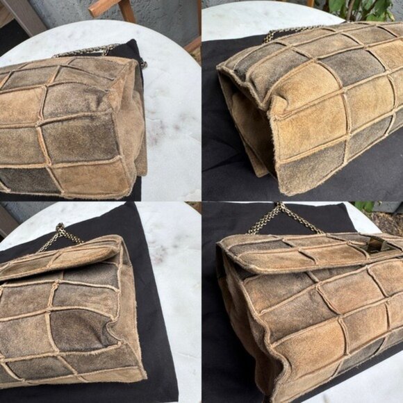 Chanel Suede Patchwork Reissue 225 Single Flap Shoulder Bag - Picture 14 of 16